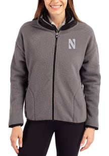 Cutter and Buck Northwestern Wildcats Womens Purple Cascade Sherpa Light Weight Jacket