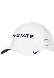 Nike K-State Wildcats Mens White Sideline Aero Flex Hat