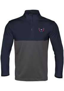 Levelwear Washington Capitals Mens Navy Blue Pursue Embroidered 3D Patch Short Sleeve Qtr Zip