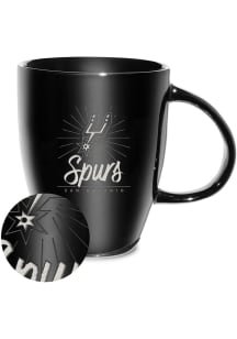 San Antonio Spurs Sunburst Ceramic Lustre Ceramic Mug - Black