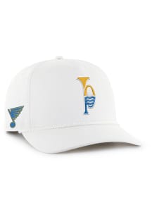 47 St Louis Blues Alt logo side patch sure-shot Adjustable Hat - White