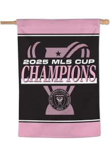 Inter Miami CF 2025 Cup Champions 1 Sided Banner - Pink