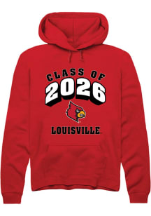 Rally Louisville Cardinals Mens Cardinal Class of 2026 Long Sleeve Hoodie