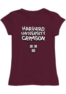 Vive La Fete Harvard Crimson Toddler Girls Crimson Lexie Short Sleeve T-Shirt
