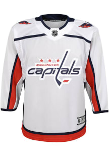 Washington Capitals Youth White Premier Away Hockey Jersey