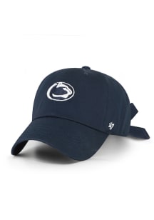 47 Penn State Nittany Lions Navy Blue Bow Back Clean Up Womens Adjustable Hat