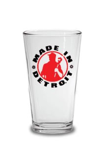 Detroit Made in Detroit Red/Black Pint Glass Pint Glass - Black
