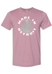 Made In Detroit Detroit Pink Circle Icon Made in Short Sleeve Fashion T Shirt