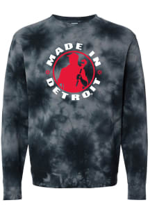 Made In Detroit Detroit Mens Black Circle Icon Made in Long Sleeve Crew Sweatshirt