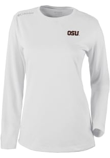 Columbia Oregon State Beavers Womens White Heat Seal Omni Wick Shotgun Long Sleeve T-Shirt
