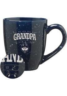 UConn Huskies 16oz Speckled Grandpa Ceramic Mug - Navy Blue