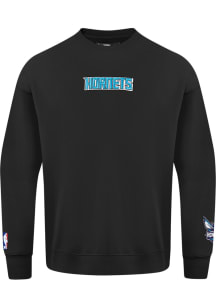 Pro Standard Charlotte Hornets Mens Black Wingspan Long Sleeve Fashion Sweatshirt
