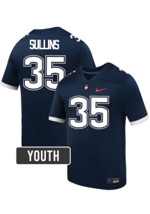 Spencer Sullins UConn Huskies Youth Navy Blue Nike NIL Name And Number Football Jersey