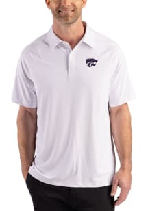 Cutter and Buck K-State Wildcats Mens White Prospect Eco Short Sleeve Polo