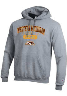 Champion Western Michigan Broncos Mens Grey Arch Pill Class of 2025 Powerblend Long Sleeve Hoodie