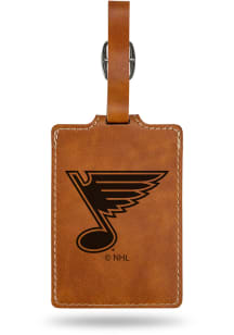 St Louis Blues Brown Laser Engraved Luggage Tag
