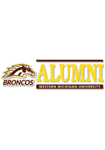 Western Michigan Broncos 6x2 Alumni Auto Decal - Brown