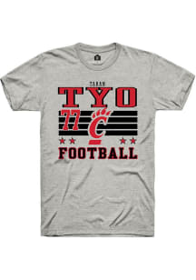 Taran Tyo Cincinnati Bearcats Ash Football NIL Striped Short Sleeve Player T Shirt