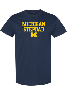 Michigan Wolverines Navy Blue Stepdad Short Sleeve T Shirt