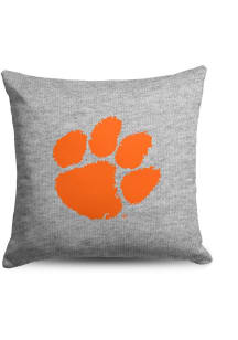 Clemson Tigers Sweatshirt Pillow Throw Pillow - Ash