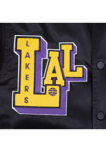 Pro Standard Los Angeles Lakers Mens Black Best Of Satin Light Weight Jacket