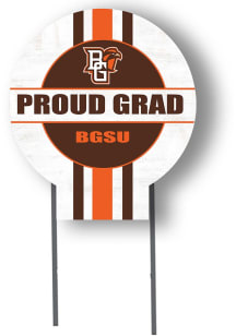 Bowling Green Falcons KH Sports Fan 20x20 Circle Yard Sign with Stakes Proud Grad Yard Sign - Whit..