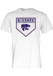 Blue 84 K-State Wildcats White Boost Baseball Short Sleeve T Shirt