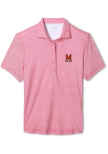 Johnnie O Maryland Terrapins Womens Red Maxine Short Sleeve Polo Shirt