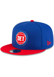 New Era Detroit Pistons Blue Two-Tone Basic  9FIFTY Mens Snapback Hat
