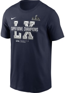 Nike Seattle Seahawks Navy Blue 2025 Super Bowl Champions Sacrifice Short Sleeve T Shirt