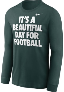 Nike Michigan State Spartans Green Local Cotton Long Sleeve T Shirt