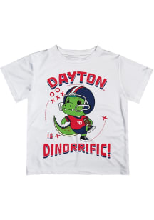 Vive La Fete Dayton Flyers Infant Dino-Riffic Short Sleeve T-Shirt White