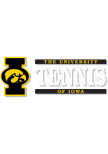 Iowa Hawkeyes 6x2 Tennis Auto Decal - Gold