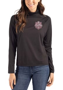 Cutter and Buck Indiana Hoosiers Womens Black 2025 CFP National Champions Coastline Eco Funnel Nec..