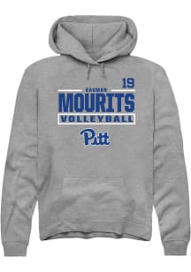 Dagmar Mourits Pitt Panthers Mens Graphite NIL Stacked Box Player Hood
