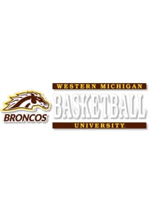 Western Michigan Broncos 6x2 Basketball Auto Decal - Brown