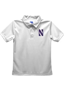 Vive La Fete Northwestern Wildcats Toddler White Team Short Sleeve Polo Shirt