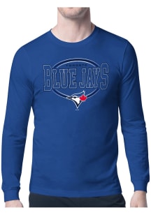 Starter Toronto Blue Jays Blue Team Track Long Sleeve T Shirt