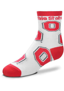 Ohio State Buckeyes Infant Logo All-Over Baby Quarter Socks