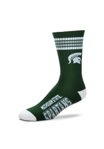 Michigan State Spartans Duece Four Stripe Mens Crew Socks