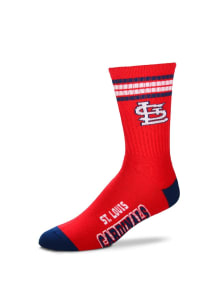 St Louis Cardinals Duece Four Stripe Mens Crew Socks