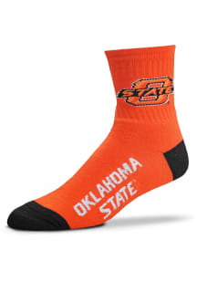 Oklahoma State Cowboys Logo Name Mens Quarter Socks