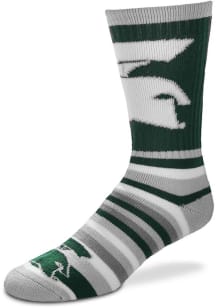Michigan State Spartans Lotta Stripe Mens Crew Socks