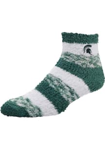 Michigan State Spartans Stripe Womens Quarter Socks