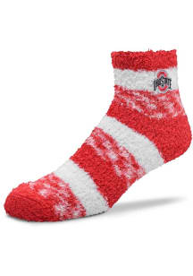 Ohio State Buckeyes Stripe Womens Quarter Socks
