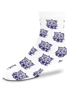 K-State Wildcats Allover Inf Baby Quarter Socks