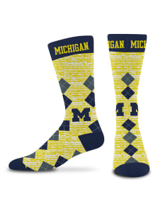 Michigan Wolverines Fan Nation Classic Mens Argyle Socks