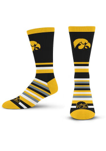 Iowa Hawkeyes Lotta Stripe Mens Crew Socks