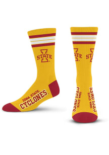Iowa State Cyclones 4 Stripe Duece Mens Crew Socks