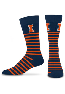 Illinois Fighting Illini Thin Stripe Mens Dress Socks